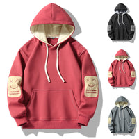 Mens Cotton Hoodie With Fleece Lining Loose Fit For Teens