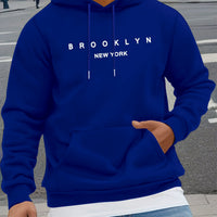 Letter-print Casual Hooded Sweatshirt
