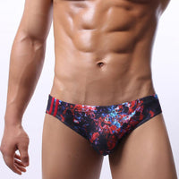 Men's Fashion Casual Printed U Convex Mesh Breathable Moisture Wicking Briefs