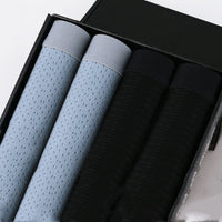 Men's ice silk hollow boxer briefs