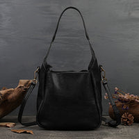 Solid Color Women's Portable Cross-body Bag First Layer Cowhide