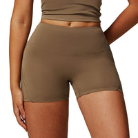Women's High Top Sports Brushed Tight Yoga Shorts