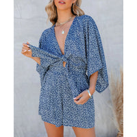 New Sexy V-Neck Wide Loose Jumpsuit For Women At Home And Holiday Style Jumpsuit