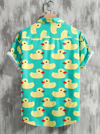 Men's Digital Printing Hawaiian Printing Shirt