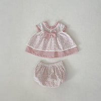 Baby Girl Clothes Hollow Out Double Layer Suit