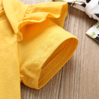 Children's cotton retro print crawling clothes