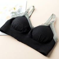 Pregnant Women's Wireless Lace Plus Size Front Buckle Nursing Bra