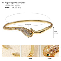 Light Luxury Zircon Fashion Open Cuff Bangle