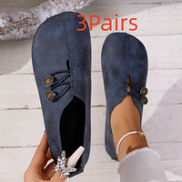 Ins Square Toe Slip-on Sandals Summer Fashion Soft Flat Shoes For Women