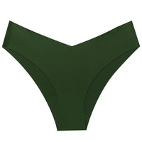 Ice Silk Seamless Women's Fashion V-cut Briefs Solid Color Breathable Fabric