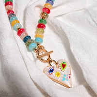 Charity-themed Pendant Fashion Vintage Beaded Necklace For Women