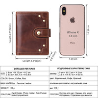 Men's high-end suede leather business wallet