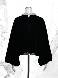 Round Neck Rhinestone Loose Solid Color Pullover Shirt