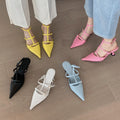 Empty Sandals Behind Women's Baotou