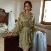 Women's Pajamas Ice Silk Nightdress Homewear