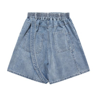 Washed Denim Loose Shorts Men's Fashion Design Sense