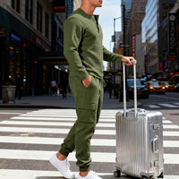 Men's Loose-Fit Retro Long-Sleeve Workwear Suit