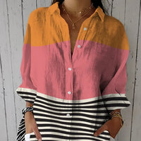 European And American Women's Animal-print Blouse