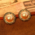 Elegant Minimalist Metal Stud Earrings 925 Silver Posts