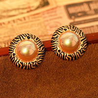 Elegant Minimalist Metal Stud Earrings 925 Silver Posts