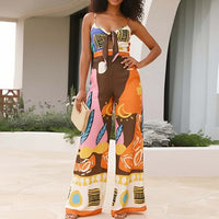 Stylish Printed Off-shoulder Strap Jumpsuit