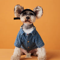 Thin Puppy Cute Flower Shirt Polka Dot Dress
