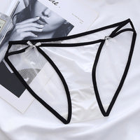 Mesh Lace-up Bow Briefs Low-rise Shorts