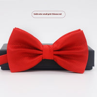 Men's Solid Color Formal Wear Wedding Business Casual Groom Groomsman Bow Tie