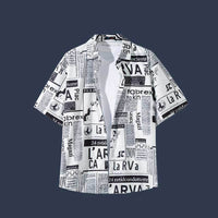 Vintage Oil Painting Floral Shirt For Men