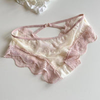 French Style Lace Girl Low Waist Sexy Underwear Breathable Hollow