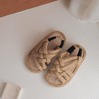 Sleeve Boys And Girls Bag With Hemp Rope Sandals