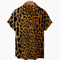 Casual Fashion 3D Digital Printing Short Sleeve Shirt Men