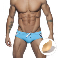 Cross Border Simple Side Striped Triangle Swimming Shorts