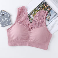 Lace Underwear Wide Shoulder Strap Anti-exposure Plus Size Vest