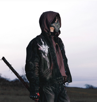 Racer Armor Crimson Gradient Denim Jacket