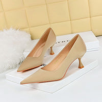 Fashion Simple Stiletto High Heel Shallow Mouth Pointed Toe All-match Women's Shoes