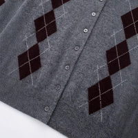 Womens Fashion Lapel Long-Sleeve Single-Breasted Knit Cardigan