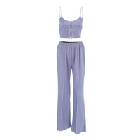 New Style Camisole, Slim-fit Short Top And Pants Loungewear Set