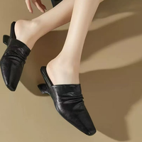 Slippers, Women's Bag, Head, Half Drag, One Foot, Fashionable French Style, Cool Slippers, Trendy
