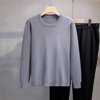 Mens Loose-fit Oversized Crew-neck Knit Sweater
