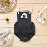 Summer Sleeveless Hidden Hook Universal Men And Women Baby Jumpsuits