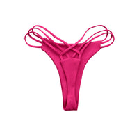 Solid Color Bikini Cross Strap Sand Briefs