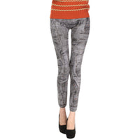 Skinny nine-point denim leggings