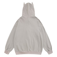 High Street Loose Spring And Autumn Patch Letter Embroidery Cardigan Sweater Hoodie