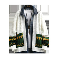 Men's Clothing Fashion Polo Collar Sweater Cardigan Coat
