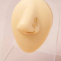 Golden Stainless Steel False Nose Ring Hand-wound