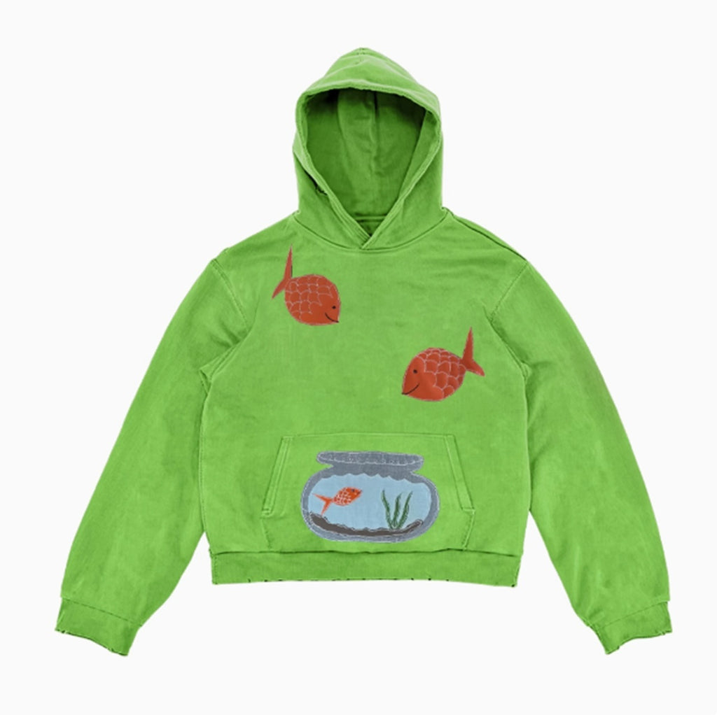 Goldfish Patchwork Versatile Trendy Street  Hooded Sweatshirt