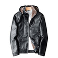 Men's PU Leather Cotton Coat Youth