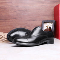 First Layer Cowhide Gradient Upper Lace-up Men's Shoes