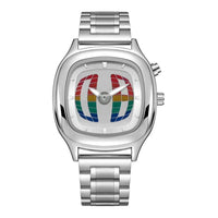 Waterproof Retro Steel-Strap Transforming Digital Dynamic Watch